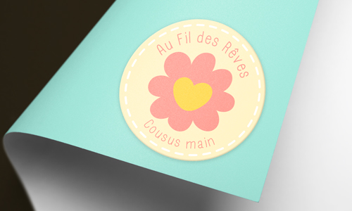 Création du logo Au fil des rêves par graphiste freelance en Vendée