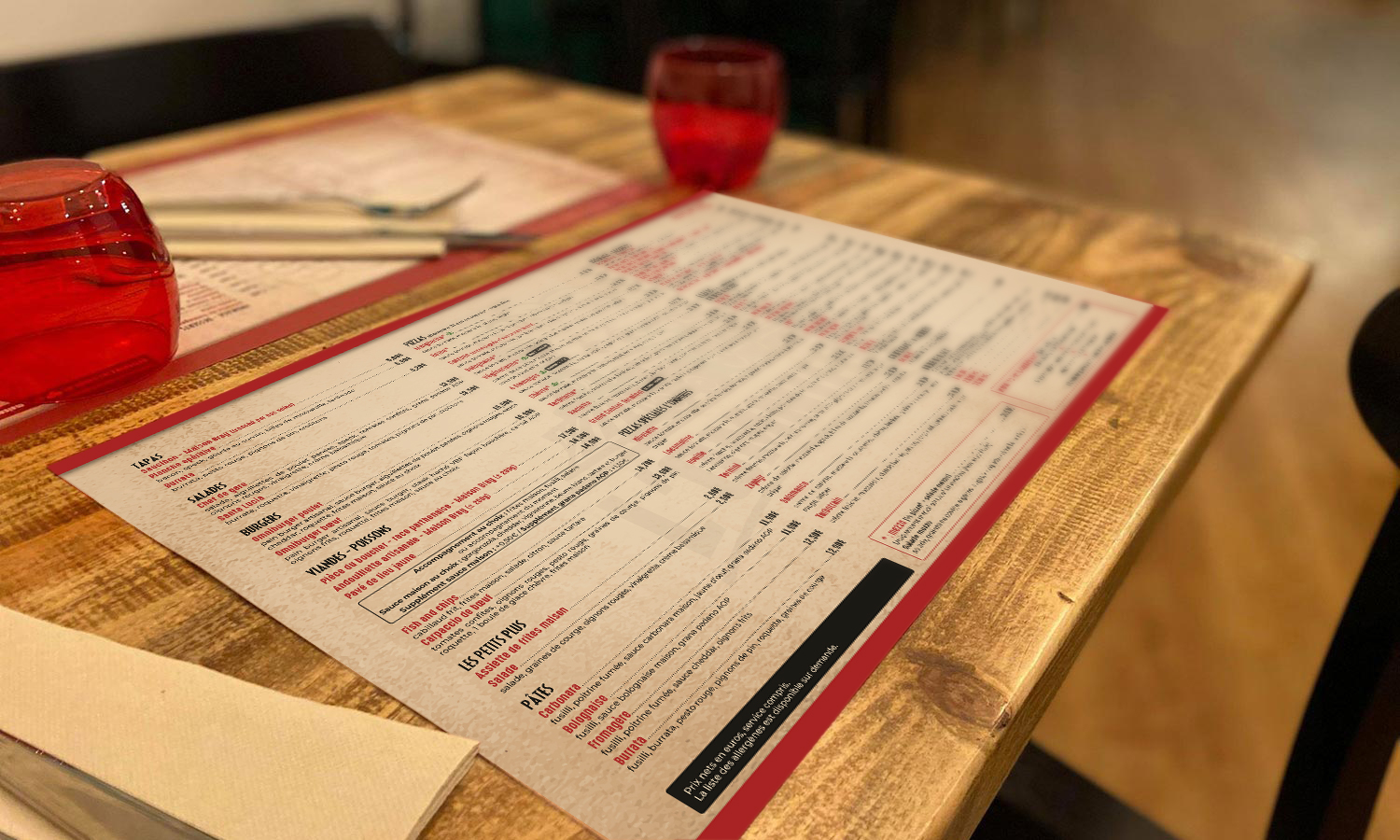 Création visuelle communication restaurant Vendée