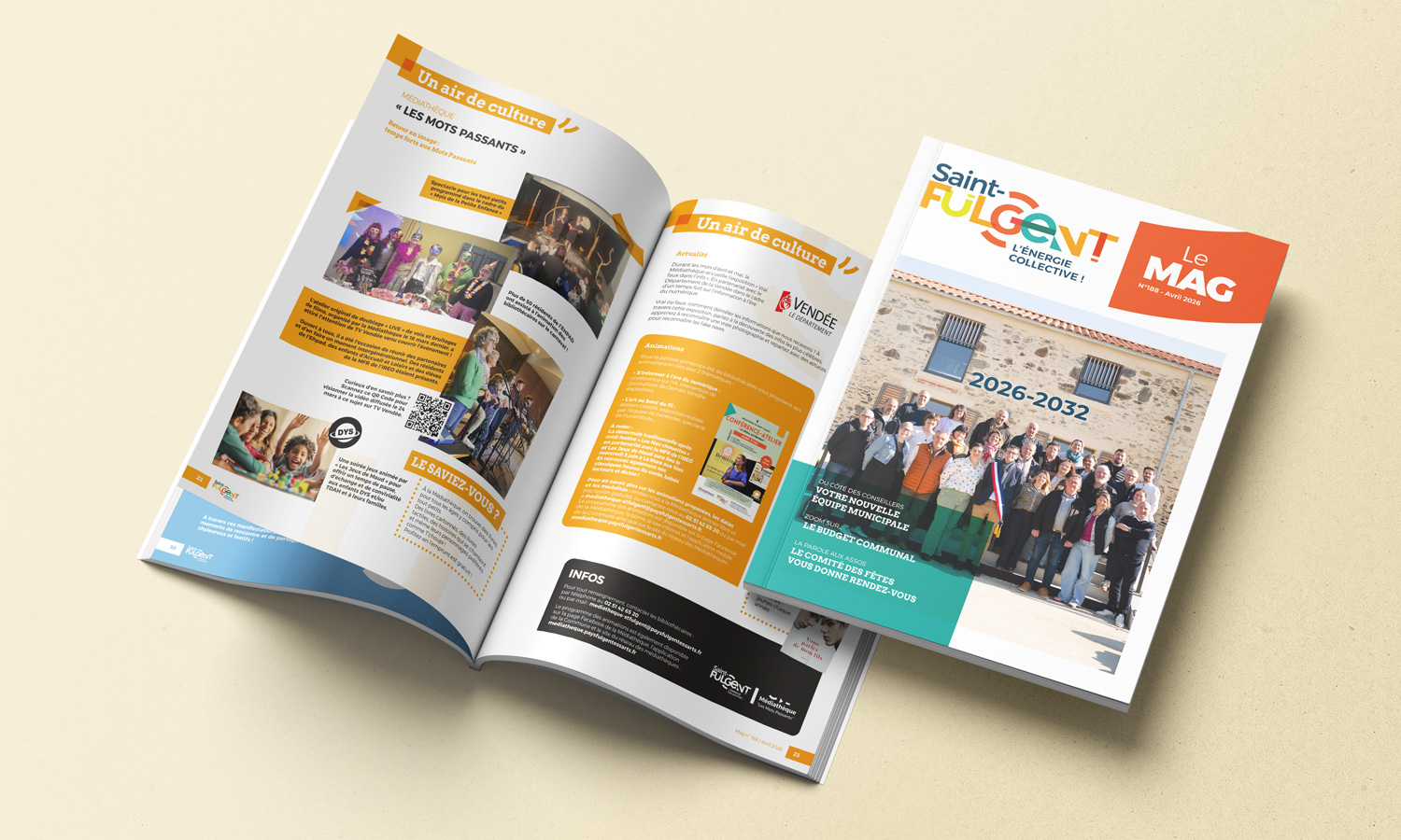 Création graphique bulletin municipal par graphiste indépendant